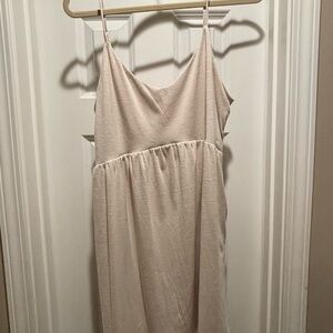 Cream Spaghetti Strap Dress